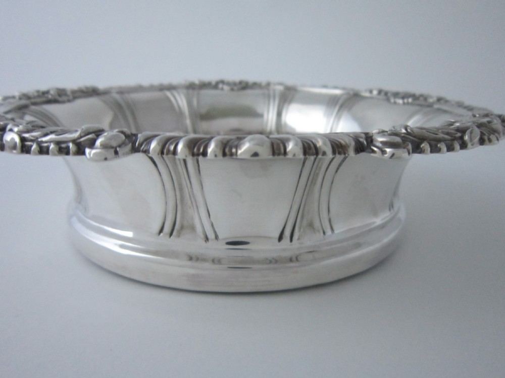 Antique Victorian Sterling silver wine coasters View VI