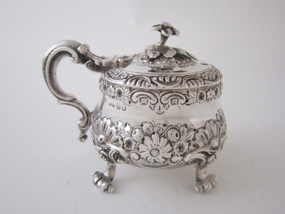 Antique George IV Sterling silver mustard pot  View III