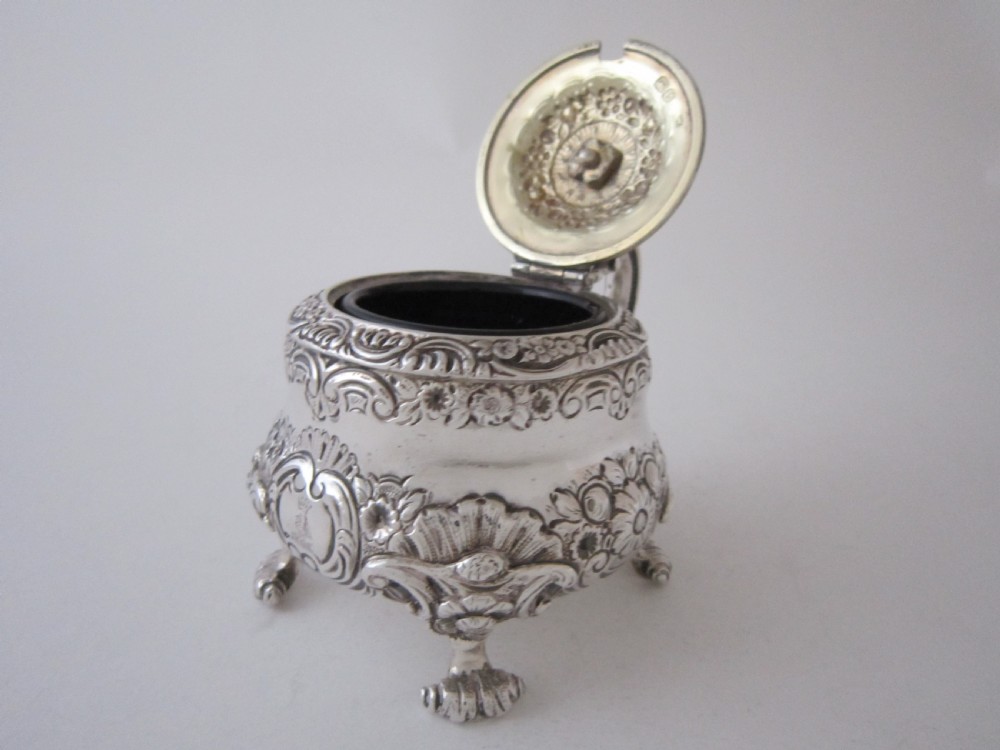 Antique George IV Sterling silver mustard pot  View V