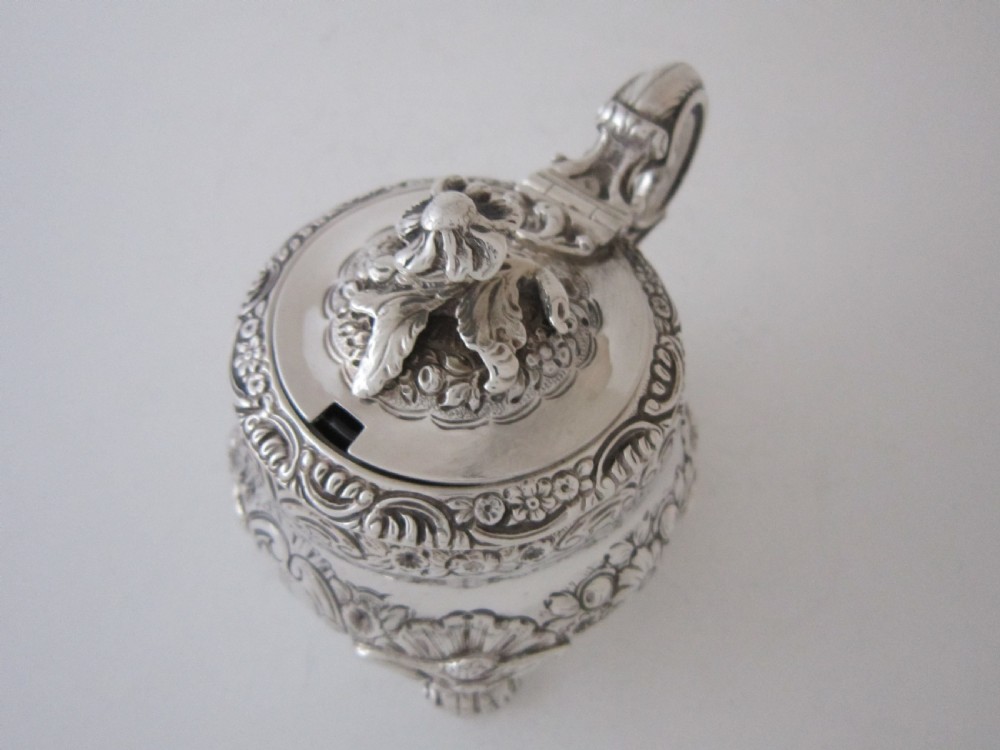 Antique George IV Sterling silver mustard pot  View VI