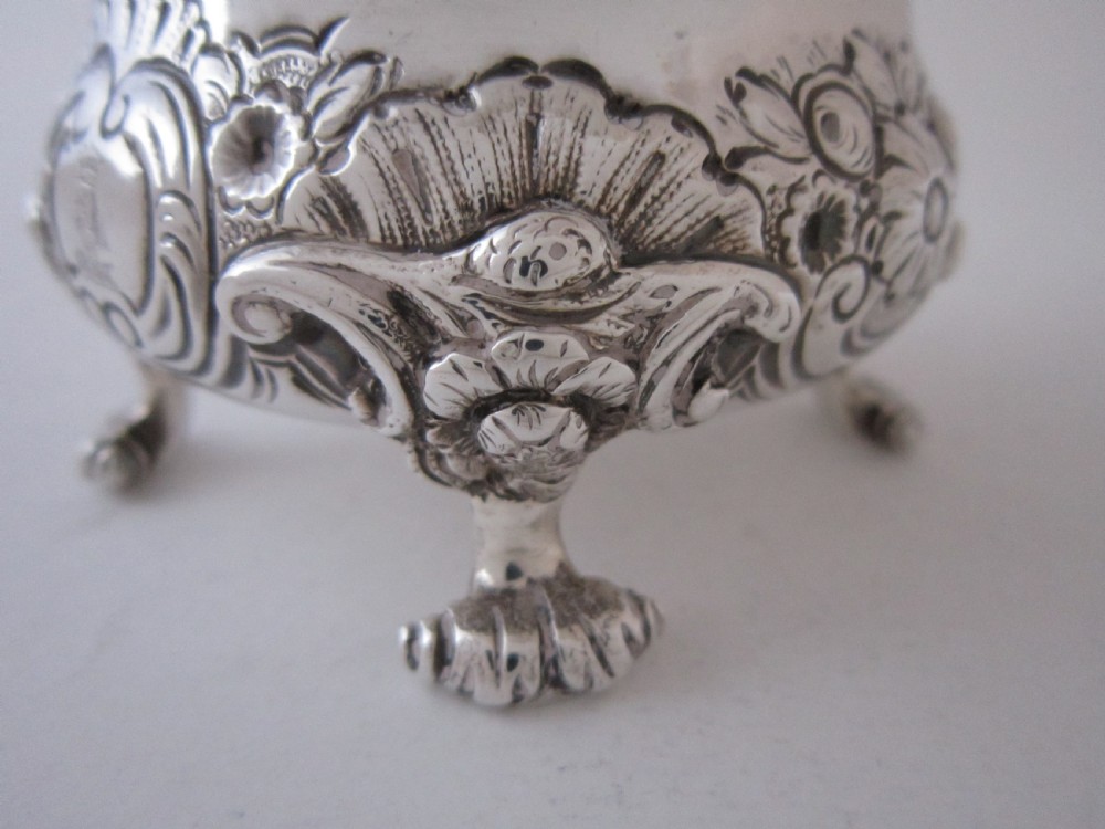 Antique George IV Sterling silver mustard pot  View VII