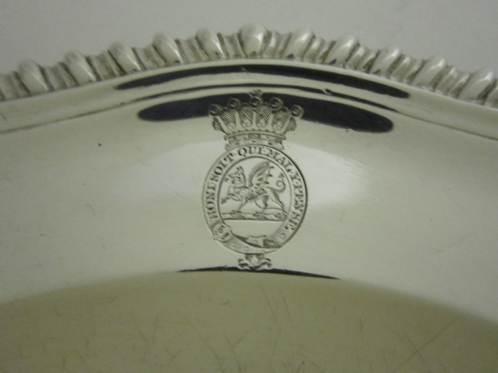 Antique George III Sterling silver dinner plates  View IV