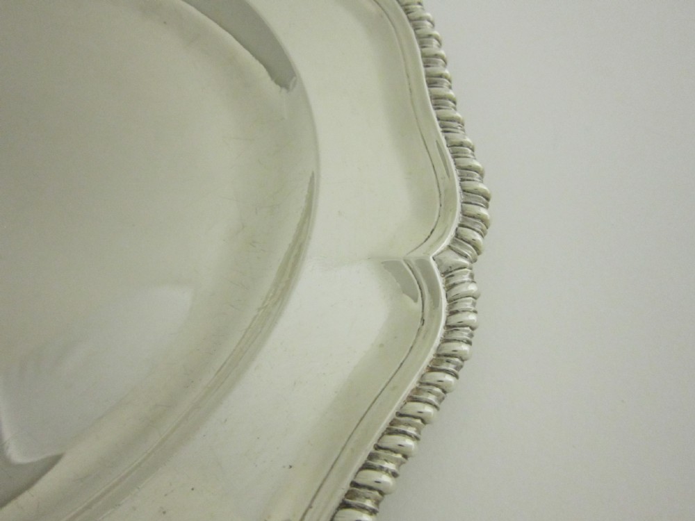 Antique George III Sterling silver dinner plates  View V