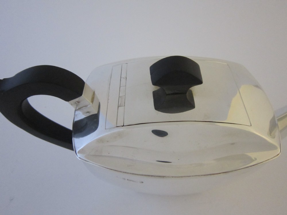 Art Deco George VI Sterling silver tea set View III