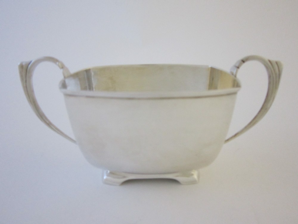 Art Deco George VI Sterling silver tea set View VI