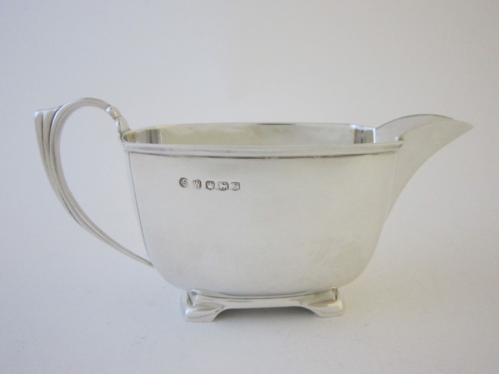 Art Deco George VI Sterling silver tea set View IX
