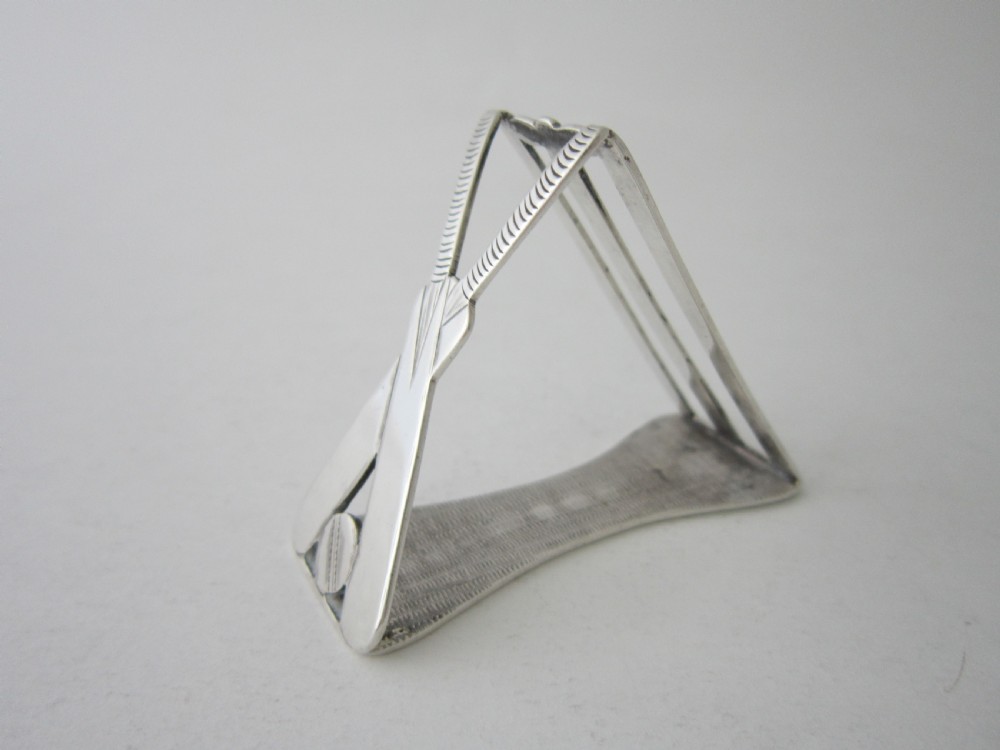 Antique Edwardian Sterling silver napkin ring View III