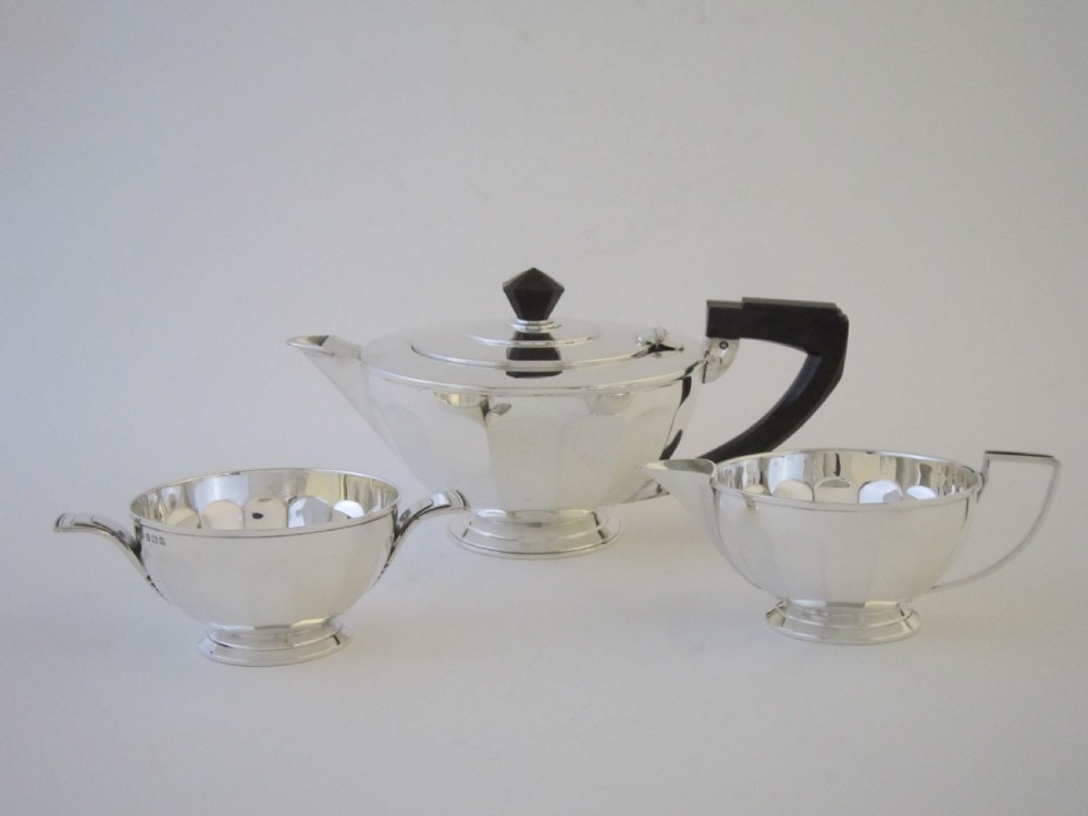 Art Deco George V Sterling silver tea set