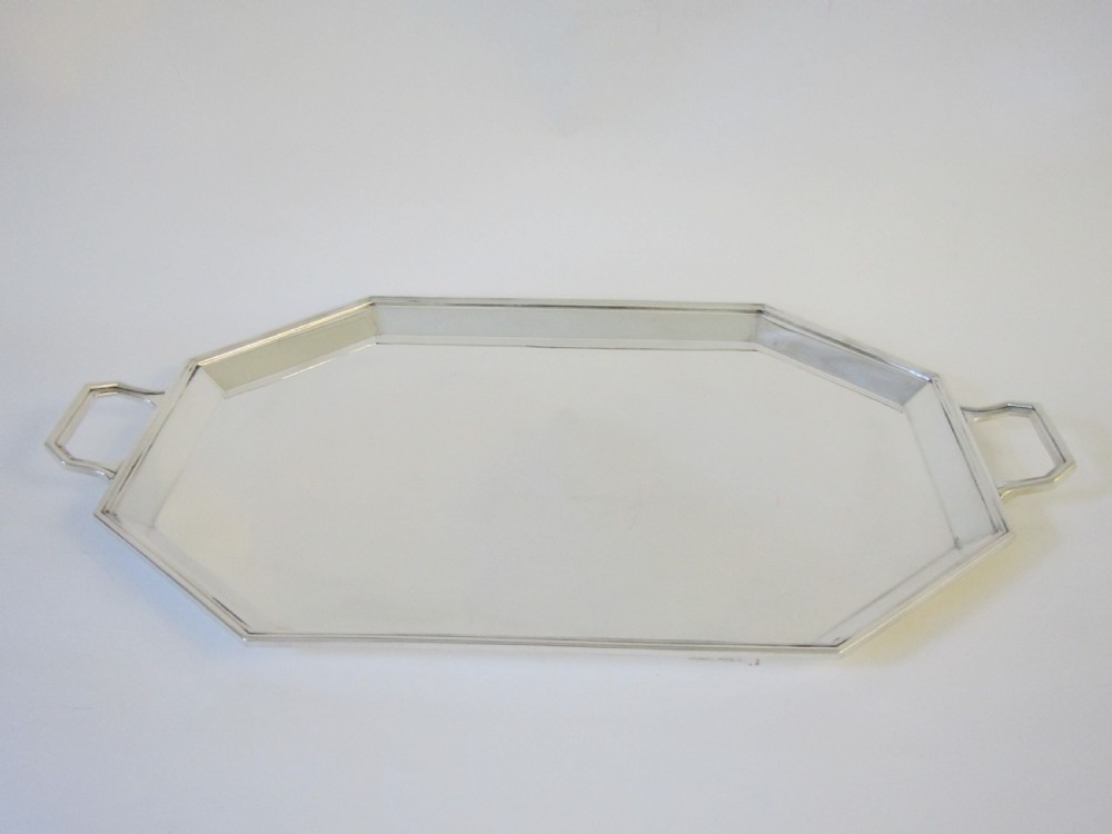 Art Deco George V Sterling silver tea set on tray View III