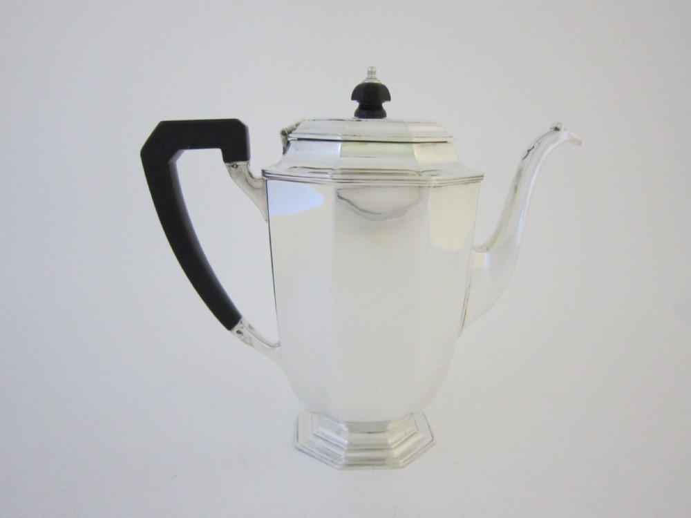 Art Deco George V Sterling silver tea set on tray View IV