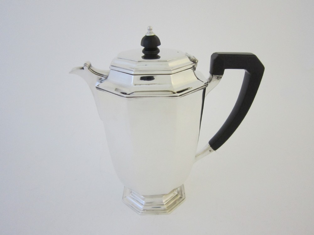 Art Deco George V Sterling silver tea set on tray View V