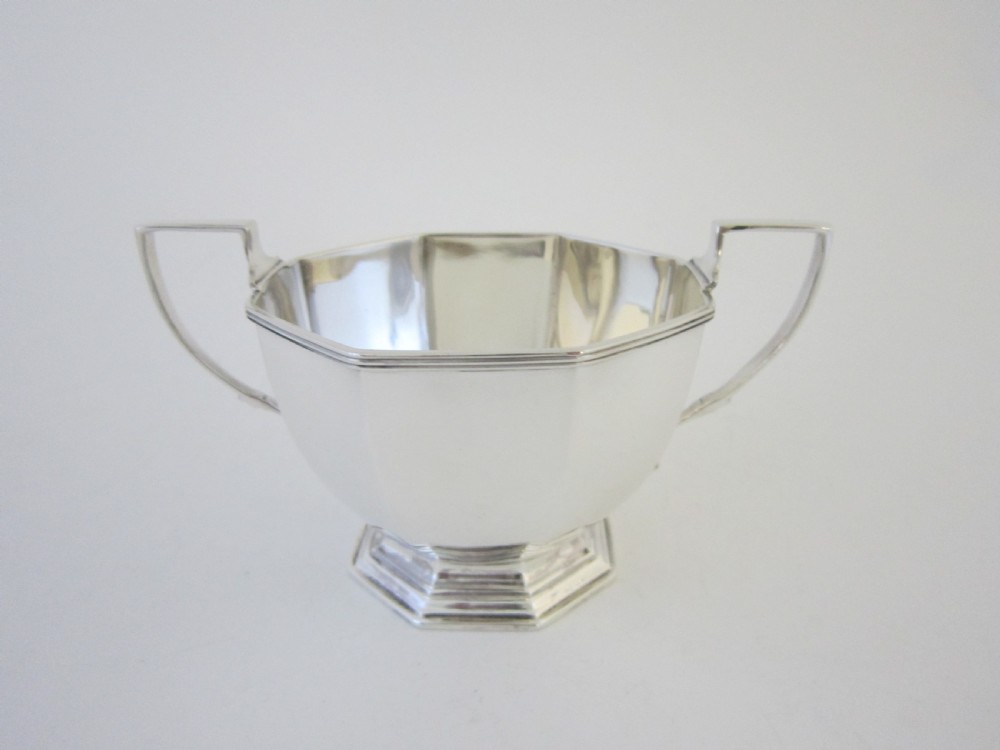Art Deco George V Sterling silver tea set on tray View XII