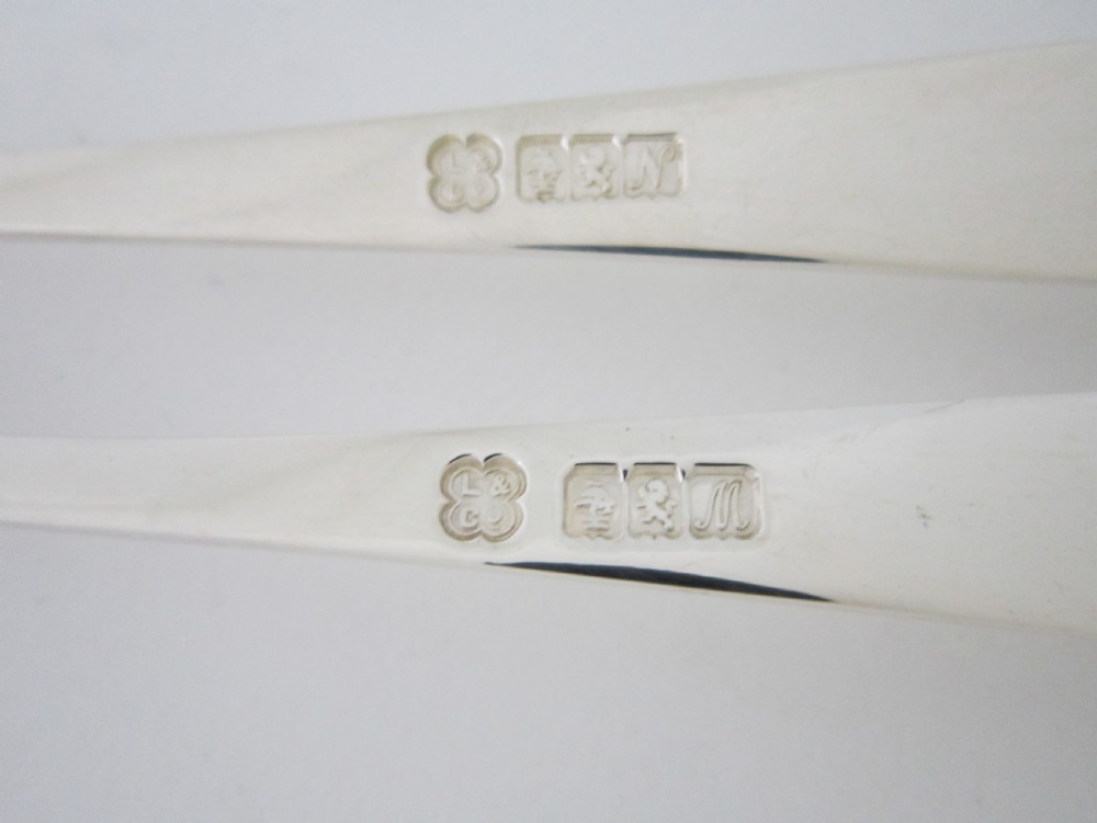 Scottish Antique Sterling silver fish knives and forks View XIII