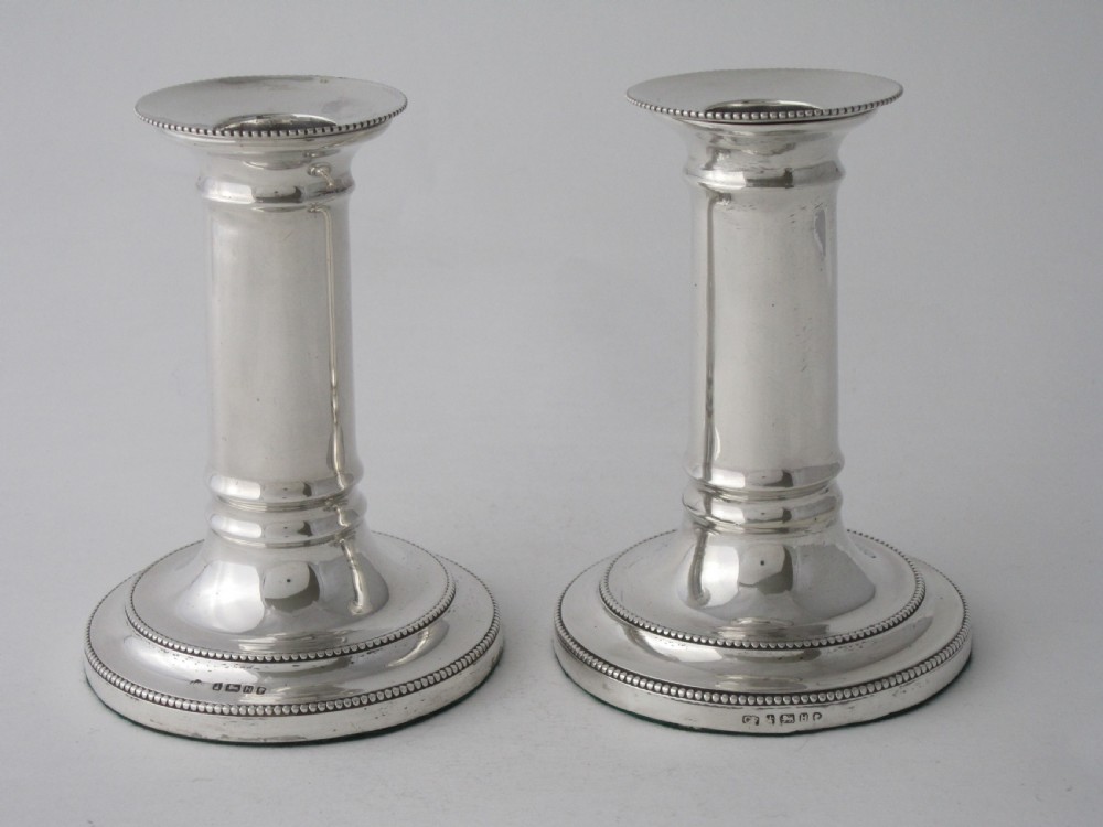 Antique Victorian Sterling silver camdlesticks