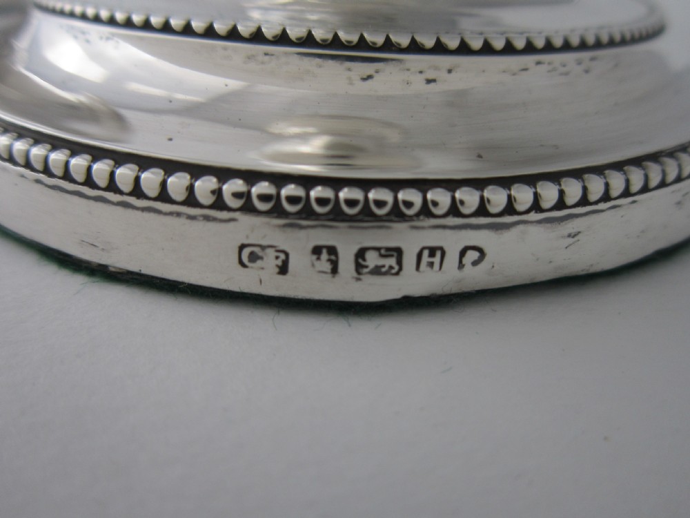 Antique Victorian Sterling silver camdlesticks View VI