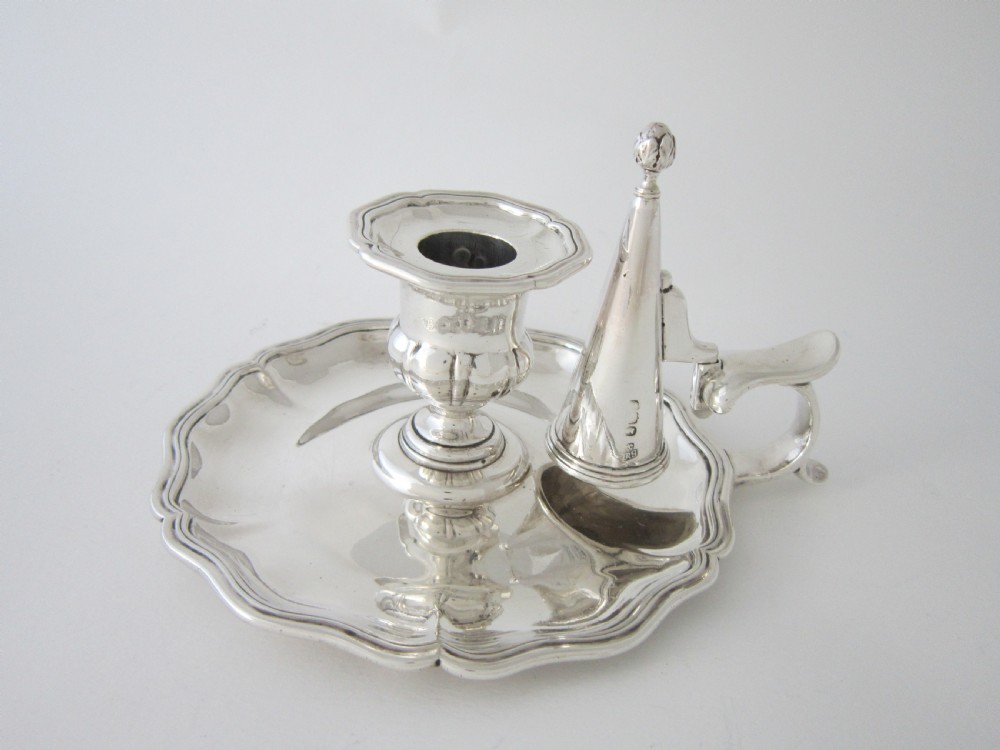 Antique George IV Sterling silver chamberstick by Robert Garrard
