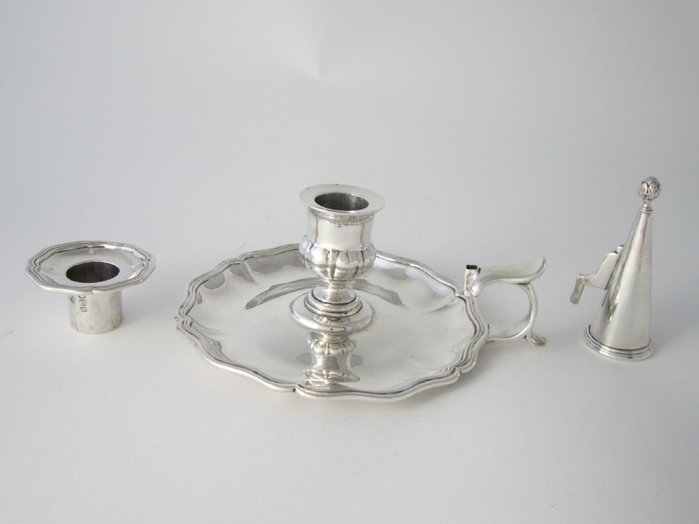 Antique George IV Sterling silver chamberstick by Robert Garrard View III