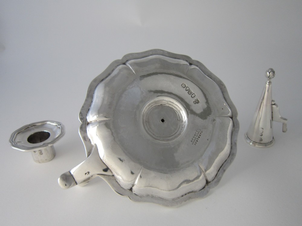 Antique George IV Sterling silver chamberstick by Robert Garrard View V
