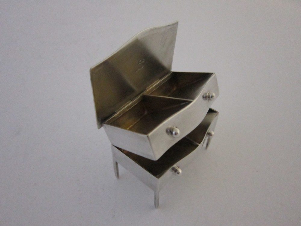 Antique Edwardian Sterling silver stamp box