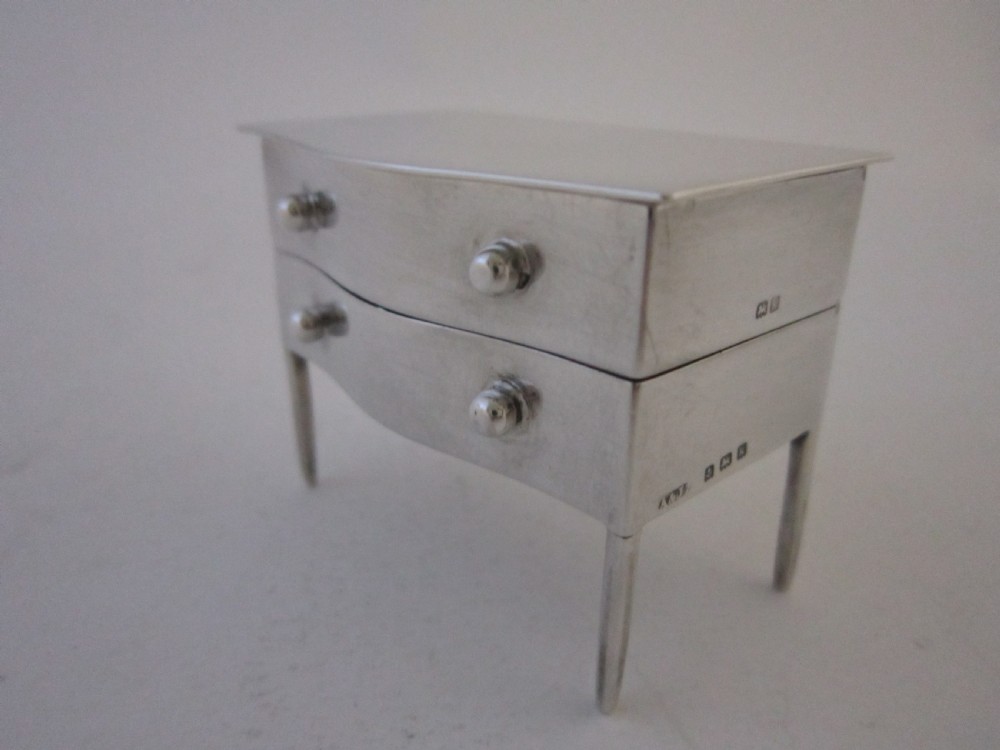 Antique Edwardian Sterling silver stamp box View IV