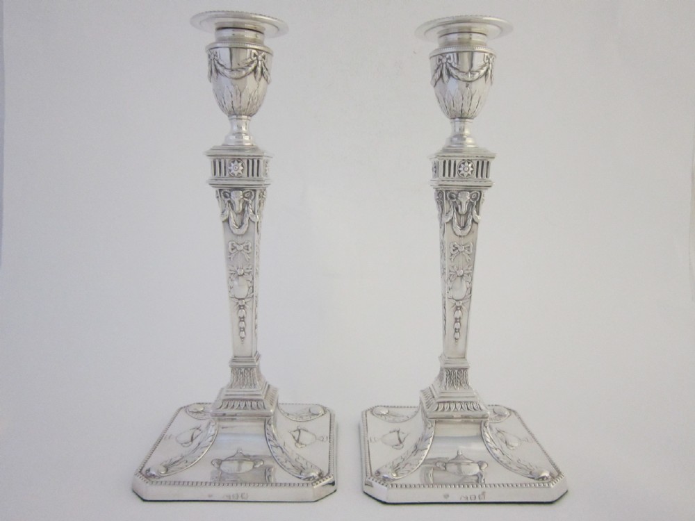 Antique Victorian Sterling Silver Candlesticks
