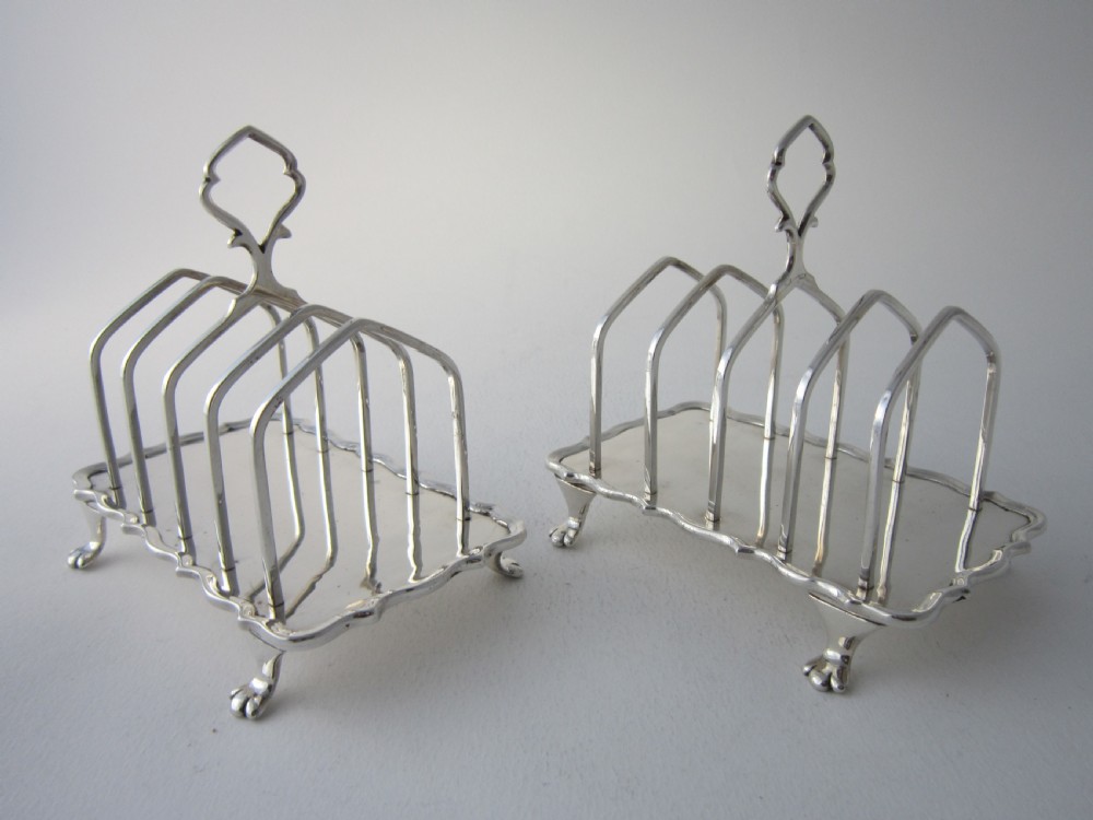 Asprey Antique George V Sterling Silver Toast Racks View II