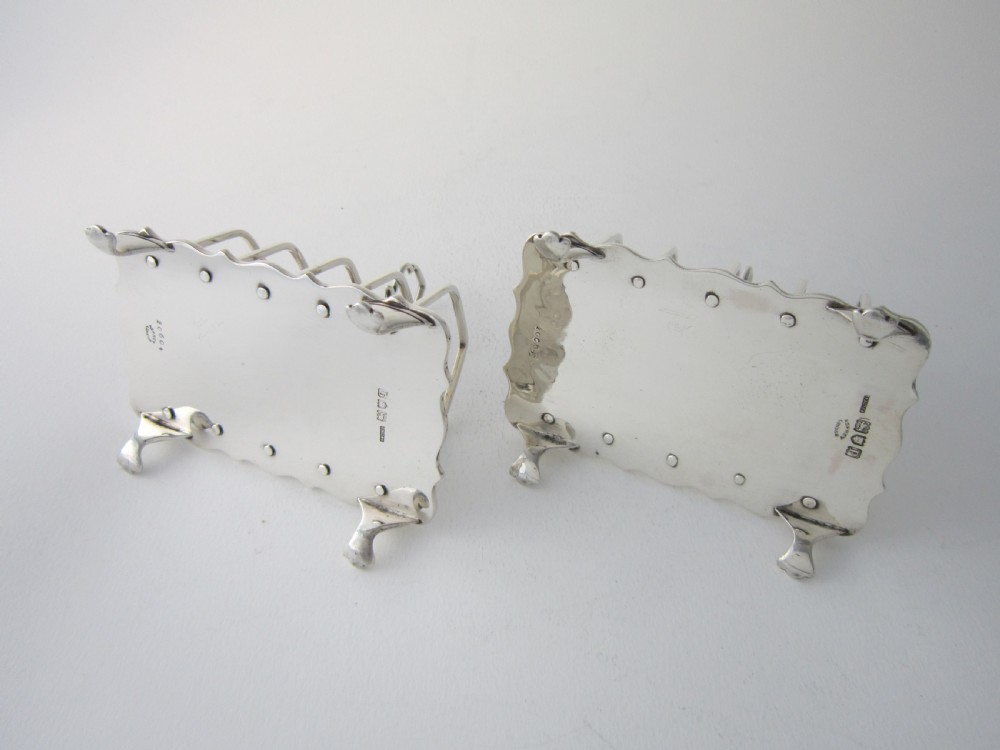 Asprey Antique George V Sterling Silver Toast Racks View V