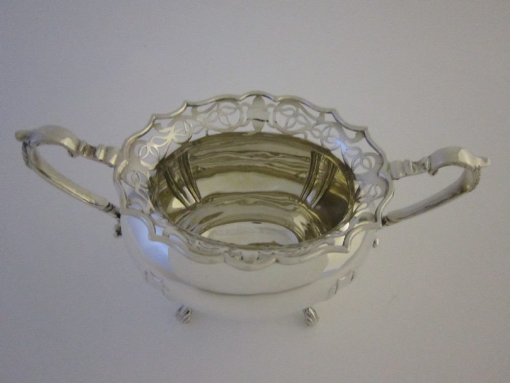 Antique George V Sterling silver 5 piece tea set on tray View XX