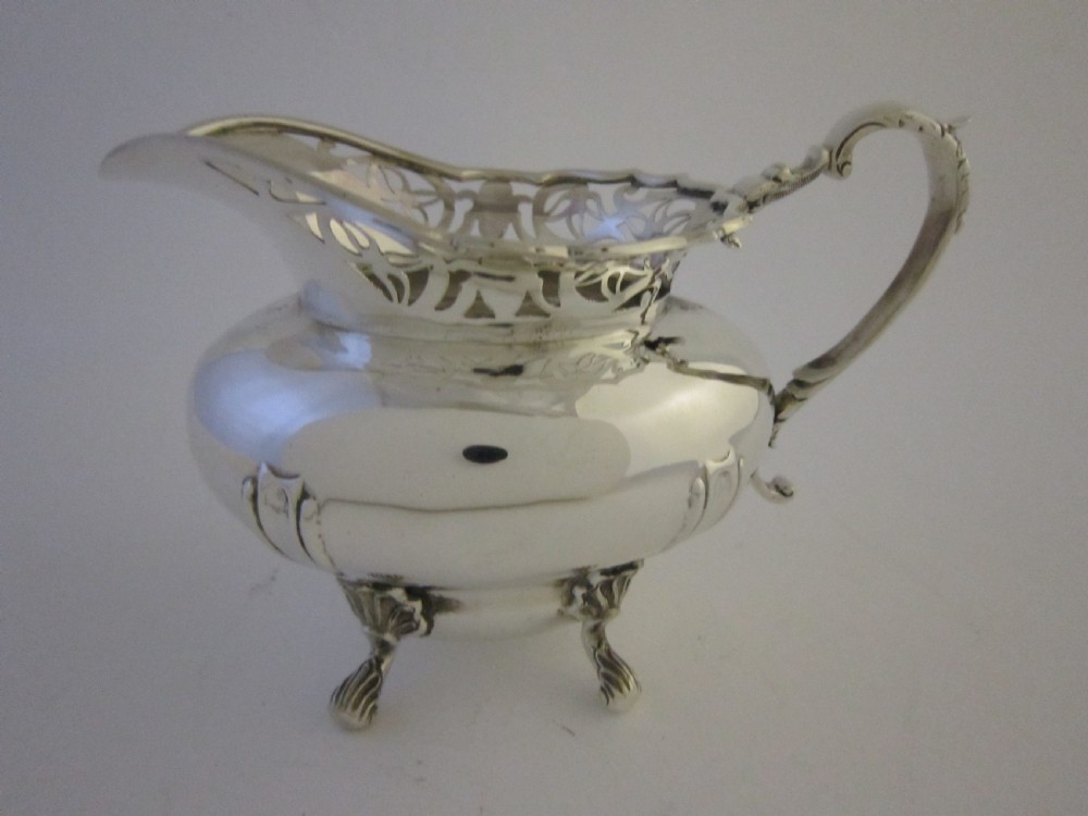 Antique George V Sterling silver 5 piece tea set on tray View XXI