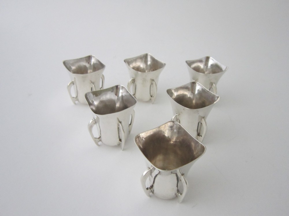 Six Irish Antique Sterling silver liqueur tots View IV