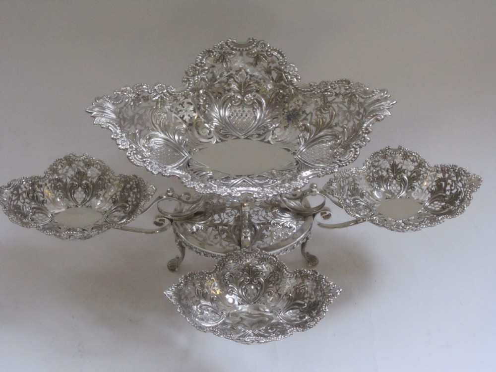 Antique Edwardian Sterling silver centrepiece View II