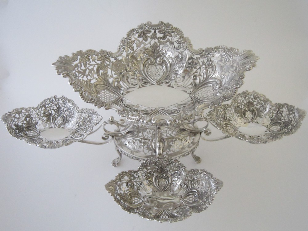 Antique Edwardian Sterling silver centrepiece View IV