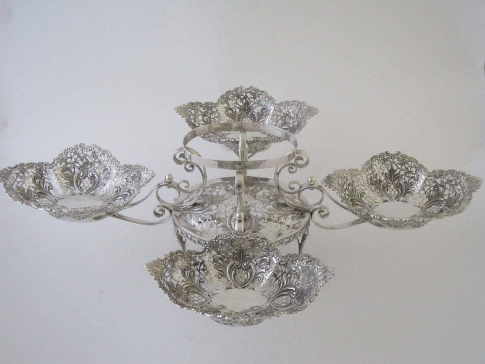 Antique Edwardian Sterling silver centrepiece View X
