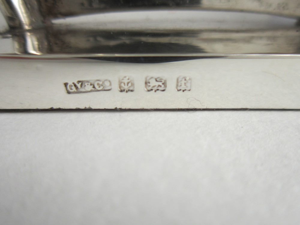 Antique Edwardian Sterling silver nautical menu/place card holders View V