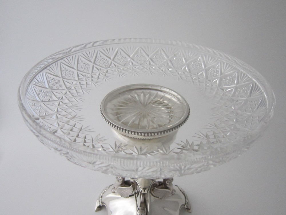 Antique Victorian Sterling silver and glass centrepiece View IV