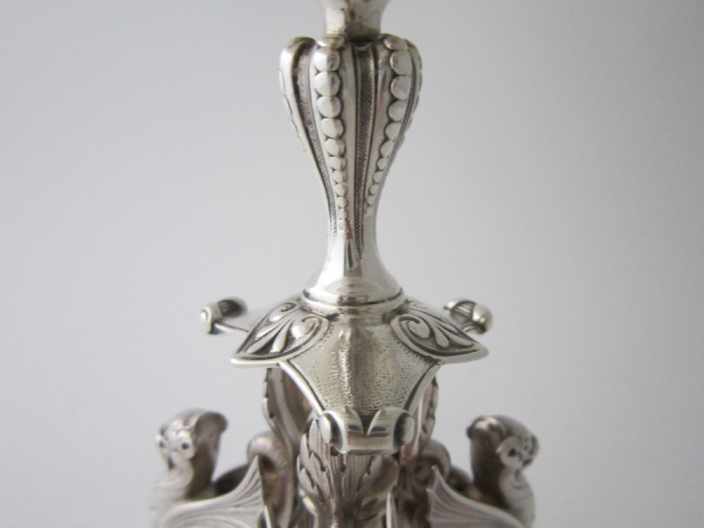 Antique Victorian Sterling silver and glass centrepiece View VI