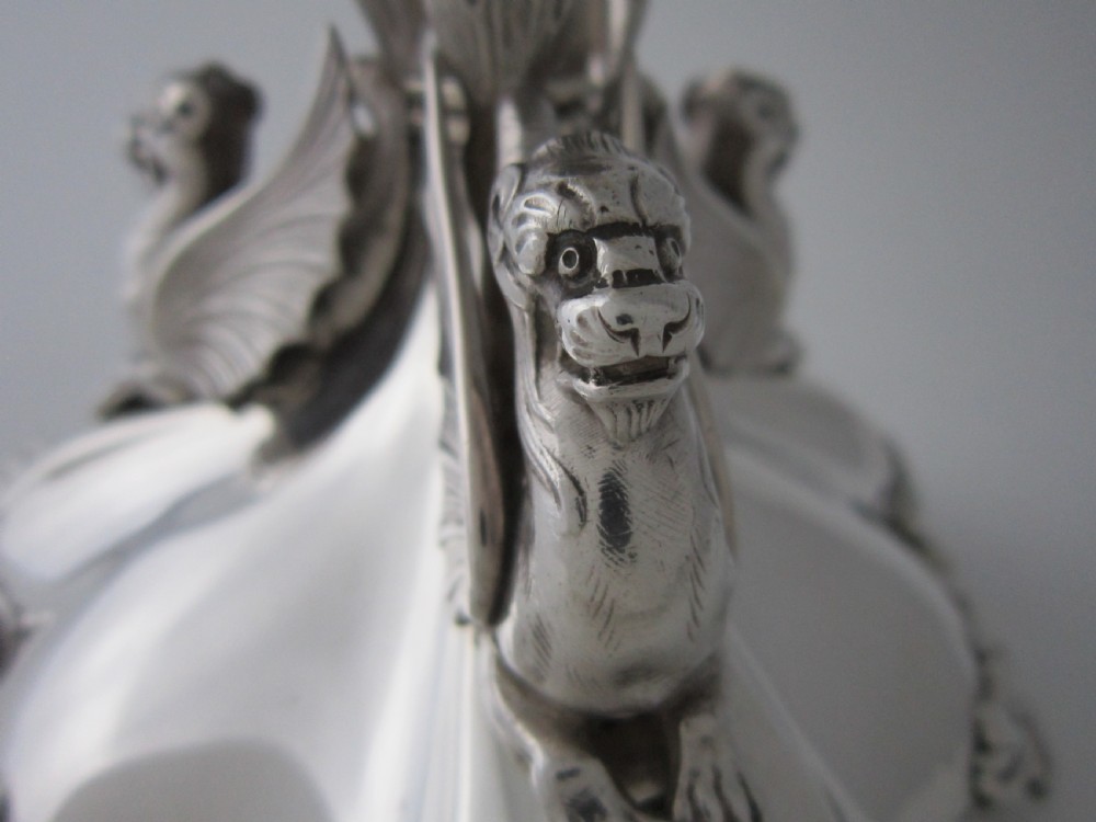 Antique Victorian Sterling silver and glass centrepiece View IX