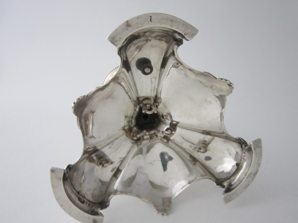 Antique Victorian Sterling silver and glass centrepiece View XII