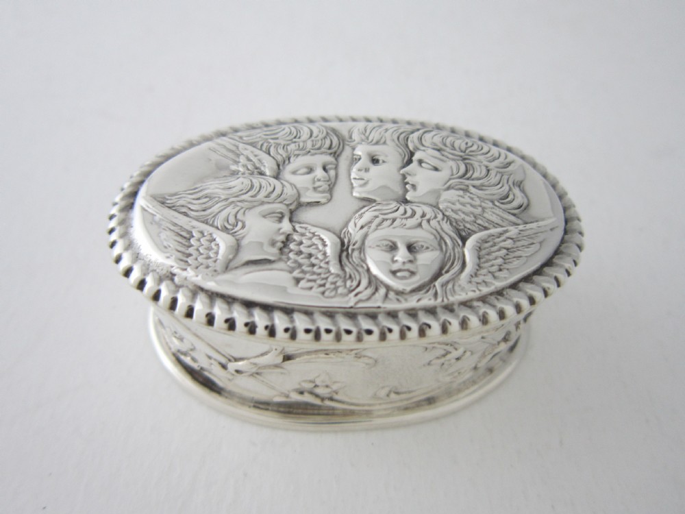 Antique Victorian Sterling silver trinket box