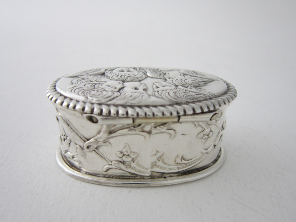 Antique Victorian Sterling silver trinket box View III