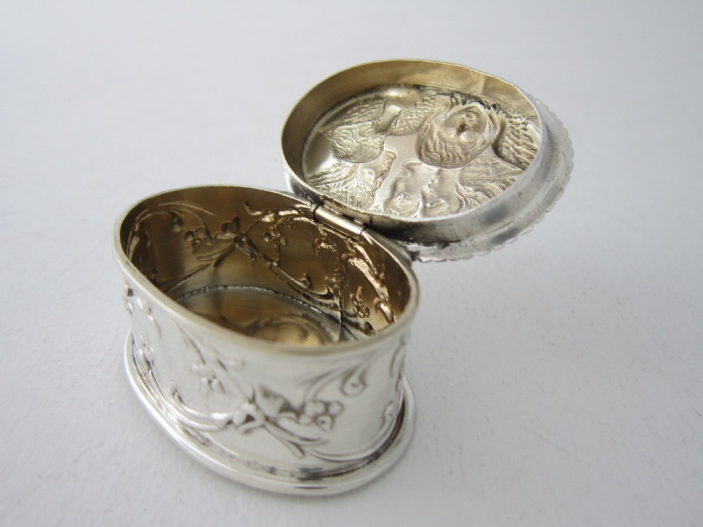 Antique Victorian Sterling silver trinket box View IV