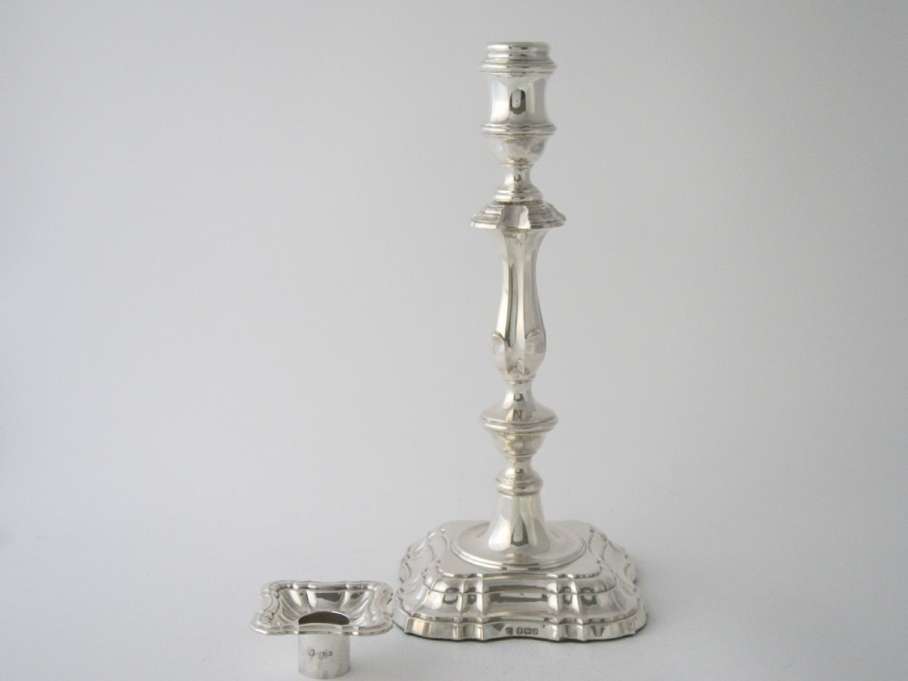 Set of four Antique George v Sterling silver candlesticks View V
