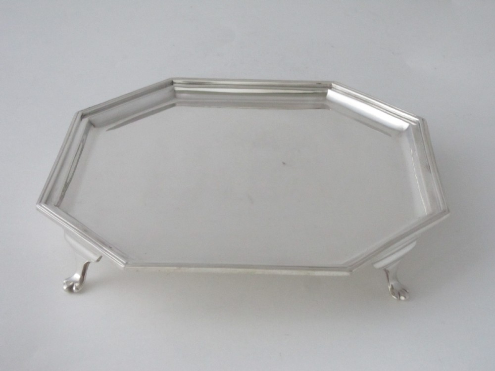 Antique George V Sterling silver salver