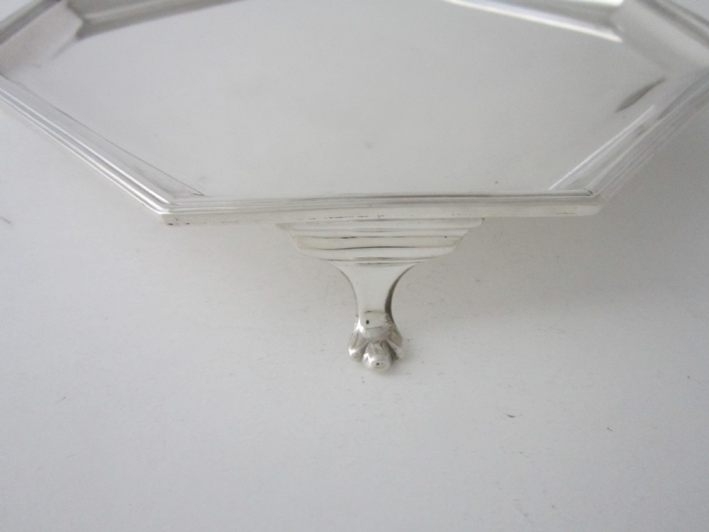 Antique George V Sterling silver salver View III