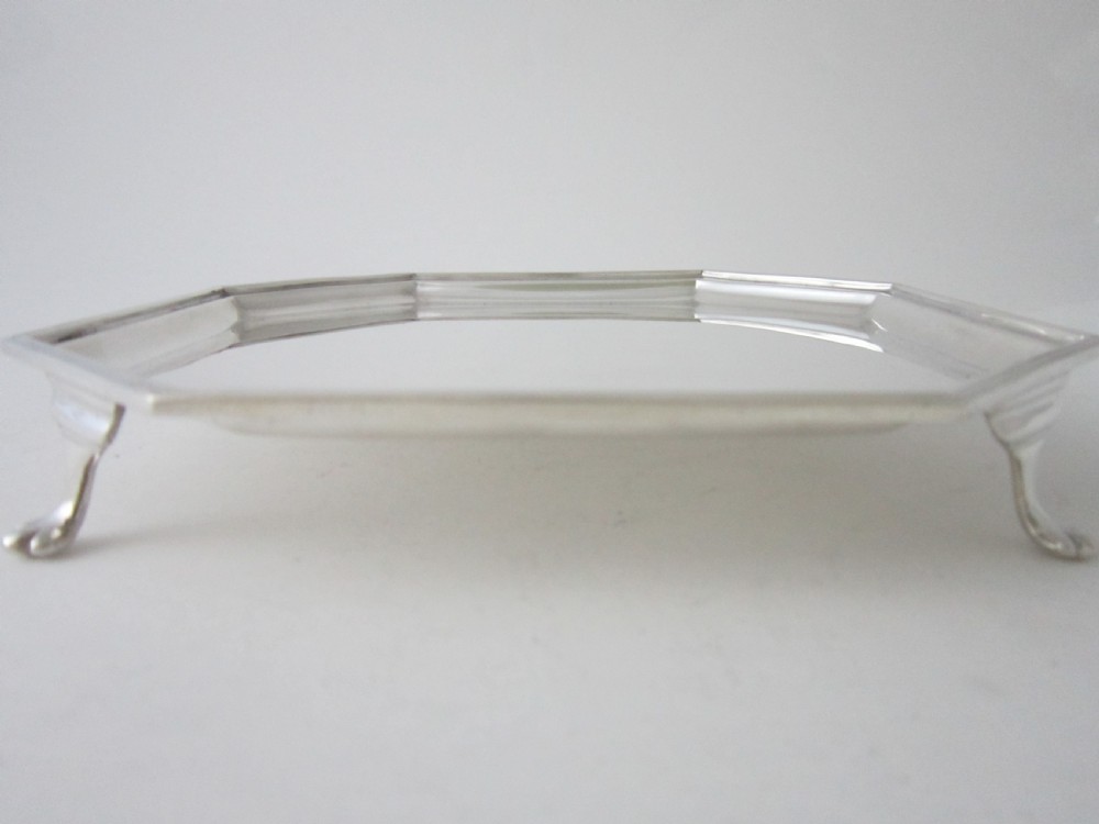 Antique George V Sterling silver salver View IV