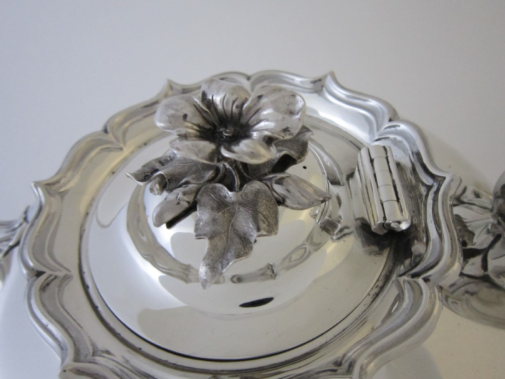 Antique William IV Sterling silver three piece tea set View III