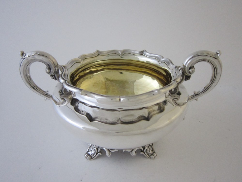 Antique William IV Sterling silver three piece tea set View VI