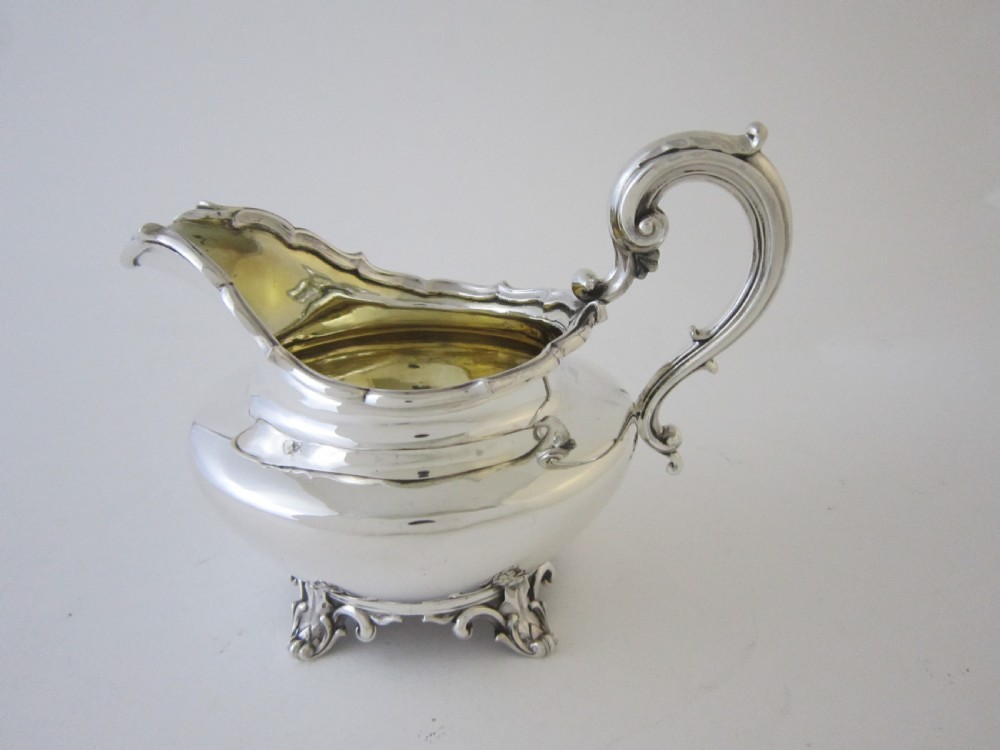 Antique William IV Sterling silver three piece tea set View IX