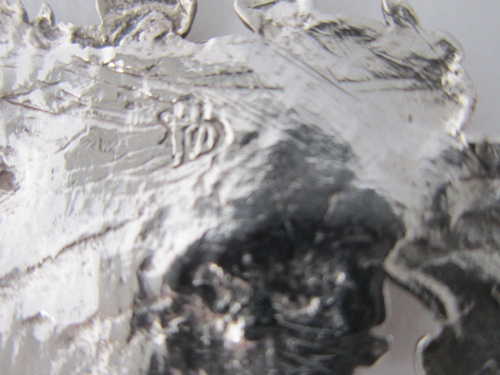 Antique George II Sterling silver Champagne wine label View VI
