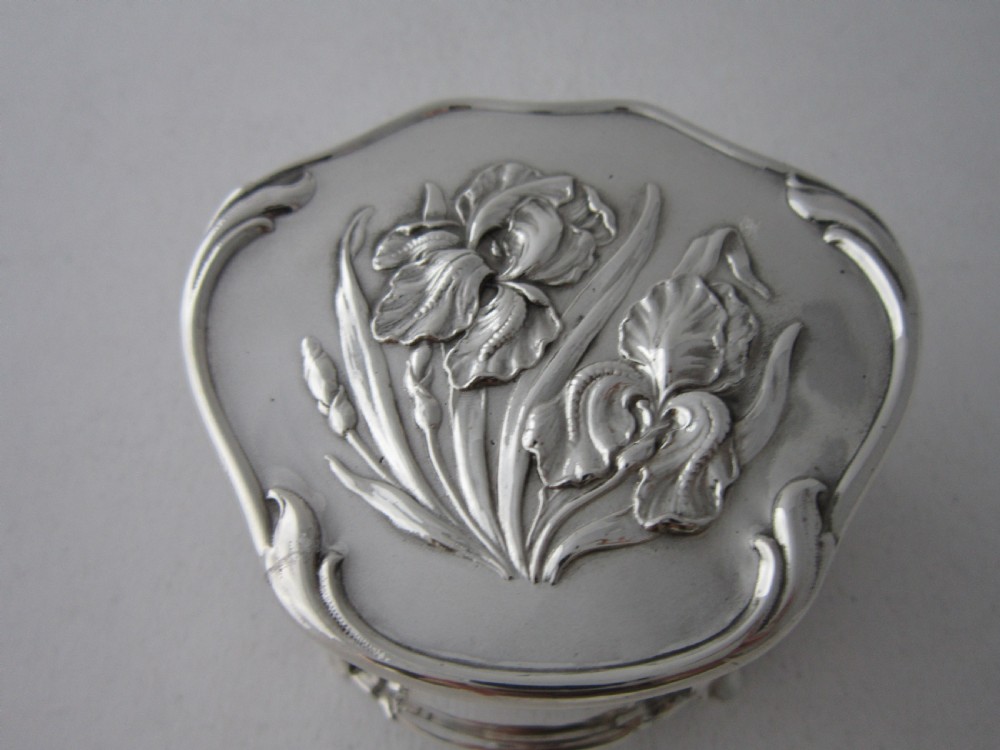 Antique Edwardian Sterling silver trinket box View VII